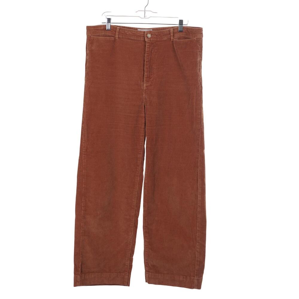 Everlane Pants 16 Brown Baby Cord Corduroy Relaxed Straight Cotton Blend Pockets
